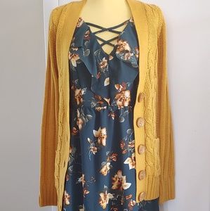 Goldenrod Cardigan by Mak Sweater